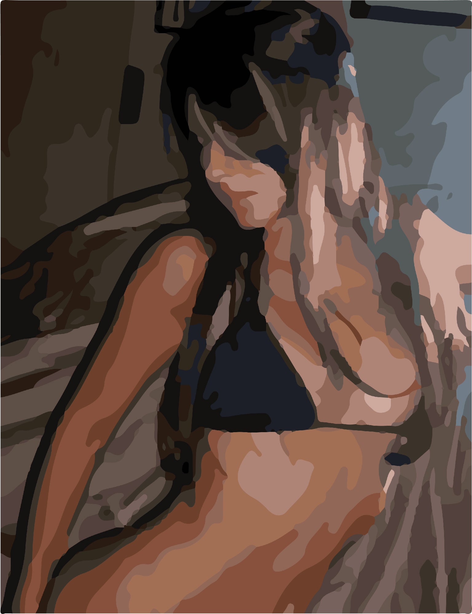 Girl With Brown Hair/ Fine art Digital Original + Special Effects
